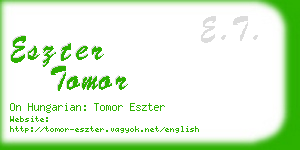 eszter tomor business card